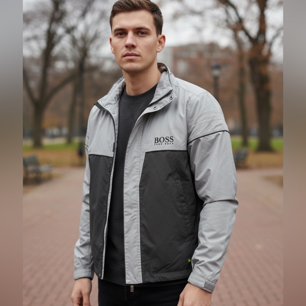 Hugo Boss Men's Two-Tone Windbreaker - Elevated casual - Suze XL